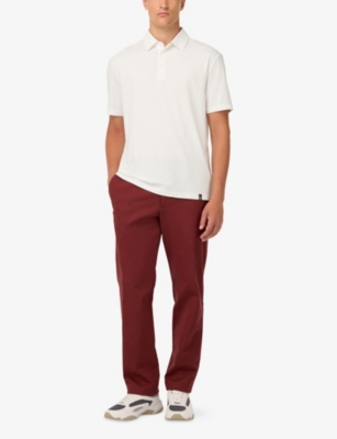 Boggi Mens White Short-sleeve Stretch-cotton Polo Shirt In White