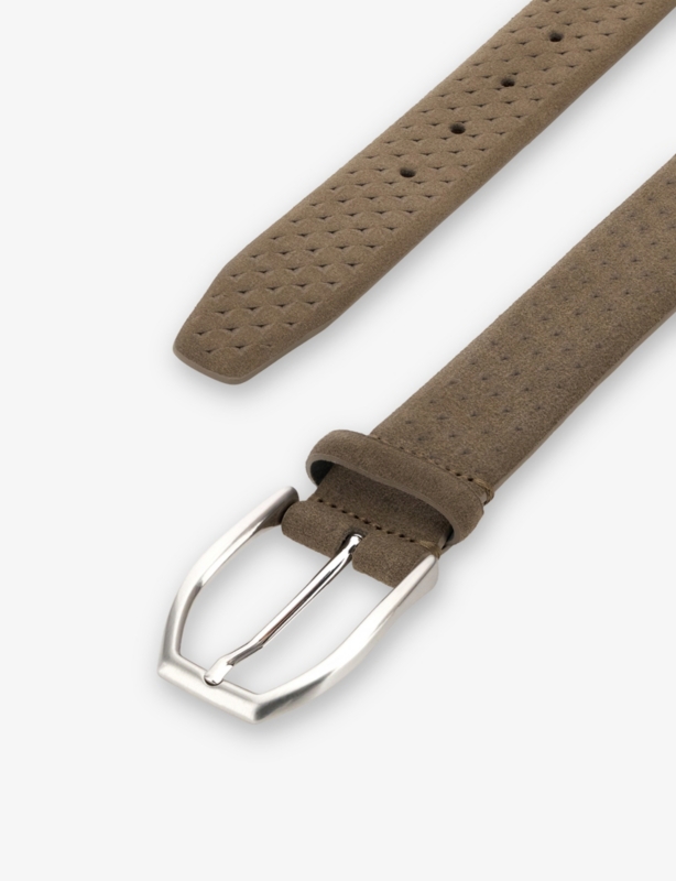 Patterned Suede Belt