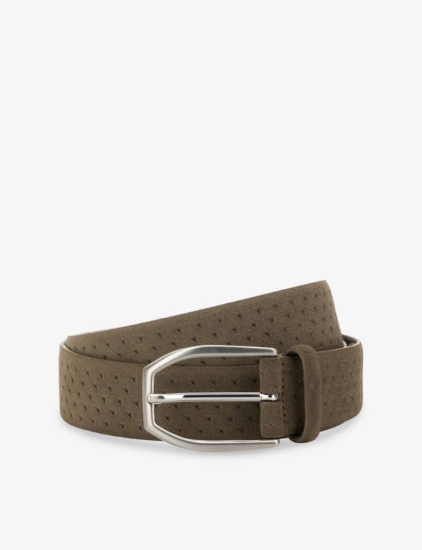 Patterned Suede Belt