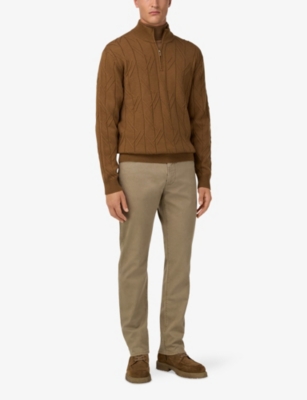 BOGGI MILANO: Tapered-Leg Mid-Rise Stretch-Denim Jeans