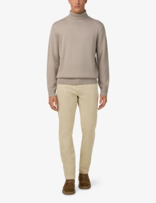 BOGGI MILANO: Tapered-Leg Mid-Rise Stretch-Denim Jeans