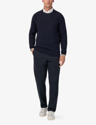 BOGGI MILANO: Slim-Fit Straight-Leg Stretch-Cotton Trousers