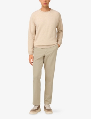 BOGGI MILANO: Regular-Fit Straight-Leg Stretch Cotton Trousers