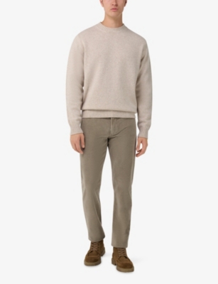 BOGGI MILANO: Tapered-Leg Mid-Rise Stretch-Corduroy Jeans