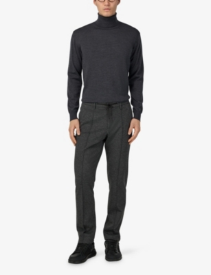 BOGGI MILANO: Drawstring-Waist Stretch-Jersey Trousers