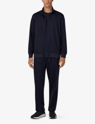 BOGGI MILANO: Mock-Neck Long-Sleeve Wool Jacket