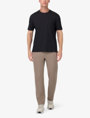 Boggi Mens Taupe B Tech Drawstring-waist Stretch Cotton-blend Trousers Xl In Brown