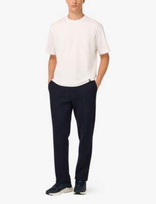Boggi Mens Navy Blue B Tech Drawstring-waist Stretch Cotton-blend Trousers In Blue