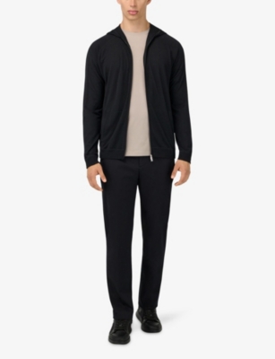 BOGGI MILANO: Regular-Fit Merino-Wool Hoody