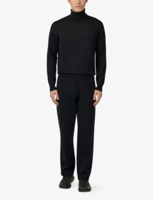 BOGGI MILANO: Turtle-Neck Merino-Wool Jumper