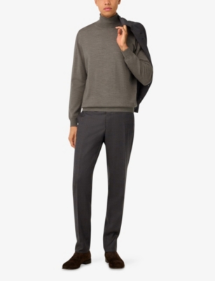 BOGGI MILANO: Turtle-Neck Merino-Wool Jumper