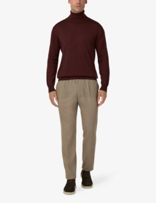 BOGGI MILANO: Polo-Neck Merino-Wool Jumper
