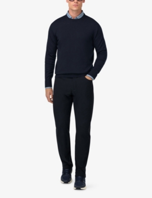 Boggi Mens Navy Blue B Tech Brand-embossed Stretch Cotton-blend Sweatshirt Xxl In Blue