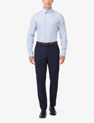 BOGGI MILANO: Striped Regular-Fit Cotton Shirt