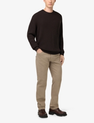 BOGGI MILANO: Crewneck Ribbed Merino-Wool Jumper