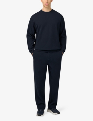 Boggi Mens Navy Blue B Tech Brand-embossed Stretch Cotton-blend Sweatshirt Xxl In Blue