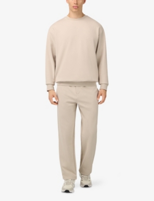 Boggi Mens Sand B Tech Brand-embossed Stretch Cotton-blend Sweatshirt Xl In Neutral
