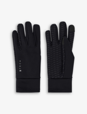Boggi Milano Ens Black Technical Stretch-woven Gloves