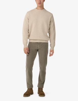 BOGGI MILANO: Crewneck Knitted Merino-Wool Jumper