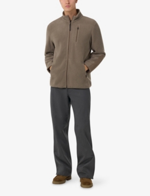 BOGGI MILANO: Zipped Funnel-Neck Teddy Sweatshirt