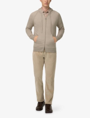BOGGI MILANO: Side-Pocket Cashmere-Blend Hoody