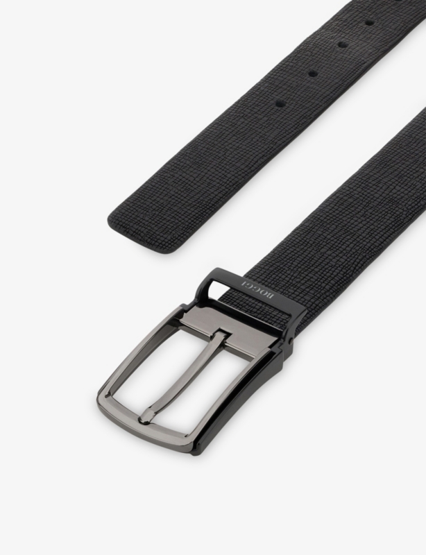 Reversible Logo-Engraved Leather Travel Belt