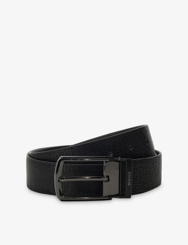 Reversible Logo-Engraved Leather Travel Belt