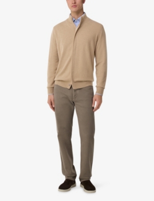 BOGGI MILANO: Full-Zip Wool and Cashmere-Blend Jumper