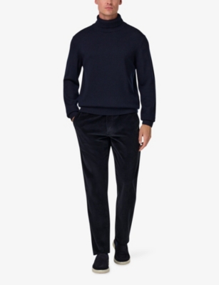 BOGGI MILANO: Polo-Neck Merino-Wool Jumper