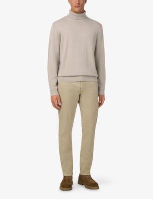 BOGGI MILANO: Polo-Neck Merino-Wool Jumper