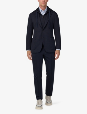 BOGGI MILANO: Madison Stretch Cotton-Blend Sweatshirt Jacket