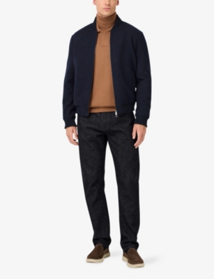 BOGGI MILANO: Wool-Blend Bomber Jacket