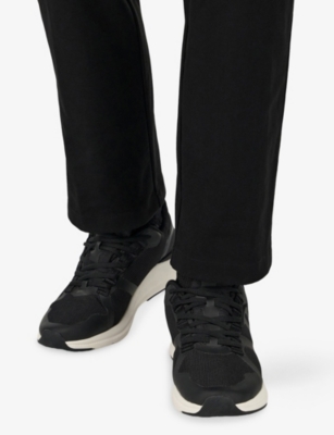 Boggi Mens Black Thunder Woven Low-top Trainers Eur 43 / 9 Uk In Black