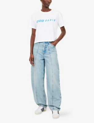 THE BBC: BBC Radio Crop Cotton-Jersey T-Shirt