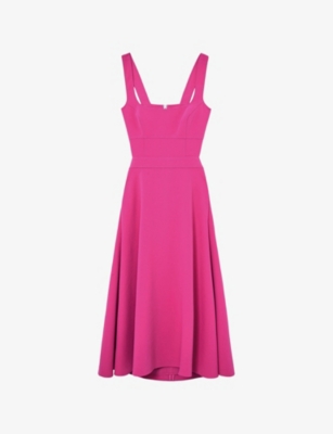 Womens Reiss Dina Cut-Out Woven Midi Dress