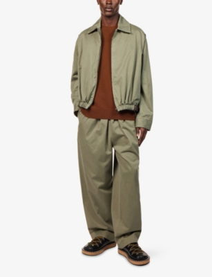 LOEWE: Wide-Collared Belted Wool Jacket