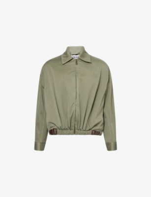 LOEWE: Wide-Collared Belted Wool Jacket
