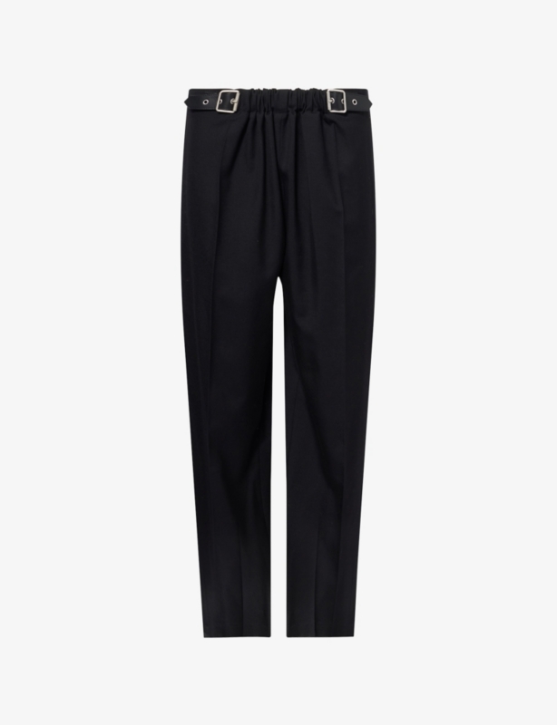 Belted Wide-Leg Cotton Trousers