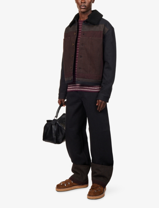 Panelled Colour-Block Denim Jacket