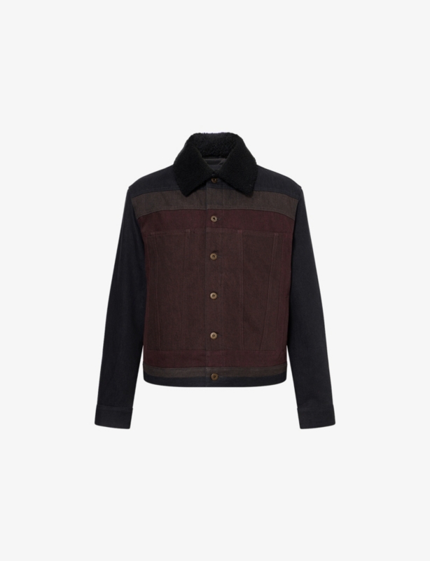 Panelled Colour-Block Denim Jacket