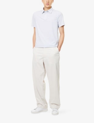 G/FORE: Jacquard Short-Sleeve Stretch-Woven Polo Shirt