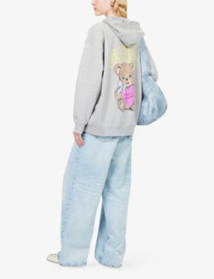 GANNI: Teddy Relaxed-Fit Cotton-Jersey Hoodie