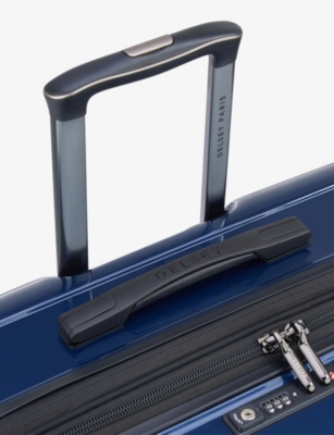 Delsey Deep Sea Navy Shadow 5.0 4-double Wheel Expandable Suitcase 82cm In Blue