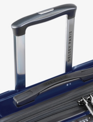 Delsey Deep Sea Navy Shadow 5.0 4-double Wheel Expandable Suitcase 75cm In Blue