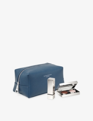Aspinal Of London Topaz London Medium Leather Cosmetic Case In Gold