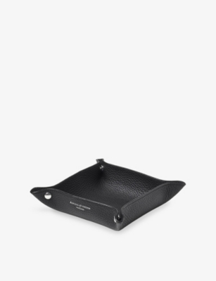 ASPINAL OF LONDON: Tidy Tray Medium Leather Tray 20.3cm