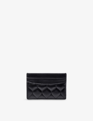 Aspinal Of London Womens Black Slim Leather Card Holder In Black