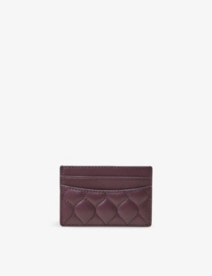 Aspinal Of London Womens Slim Leather Card Holder Fig In Purple