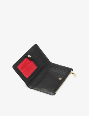 Aspinal Of London Womens Black Mayfair Large Patent-leather Purse In Black