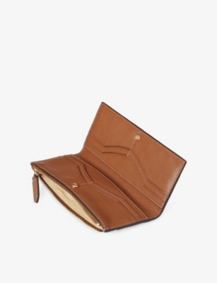 Aspinal Of London Womens Hudson Large Leather Purse Tan In Brown